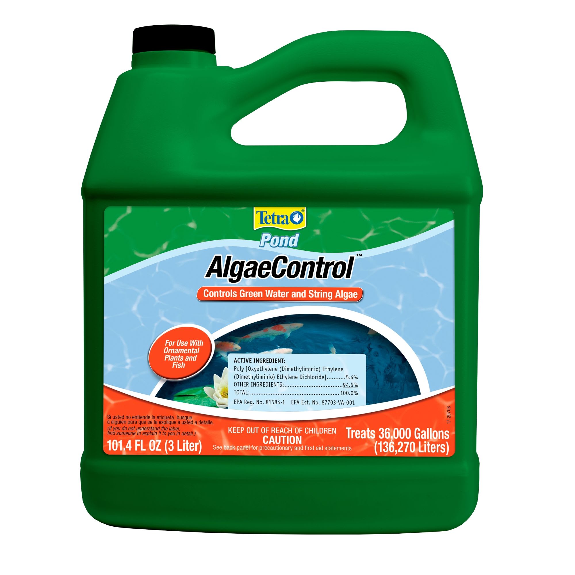 TetraPond Algae Control Controls Green Water and String Algae In Ponds, 101.4 oz.