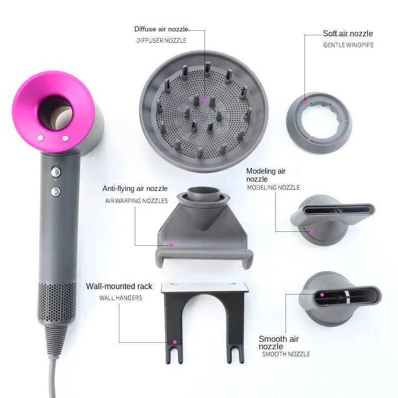 Professional bladeless hair dryer with constant temperature and negative ion accessories 5 household electric hair dryers W241125