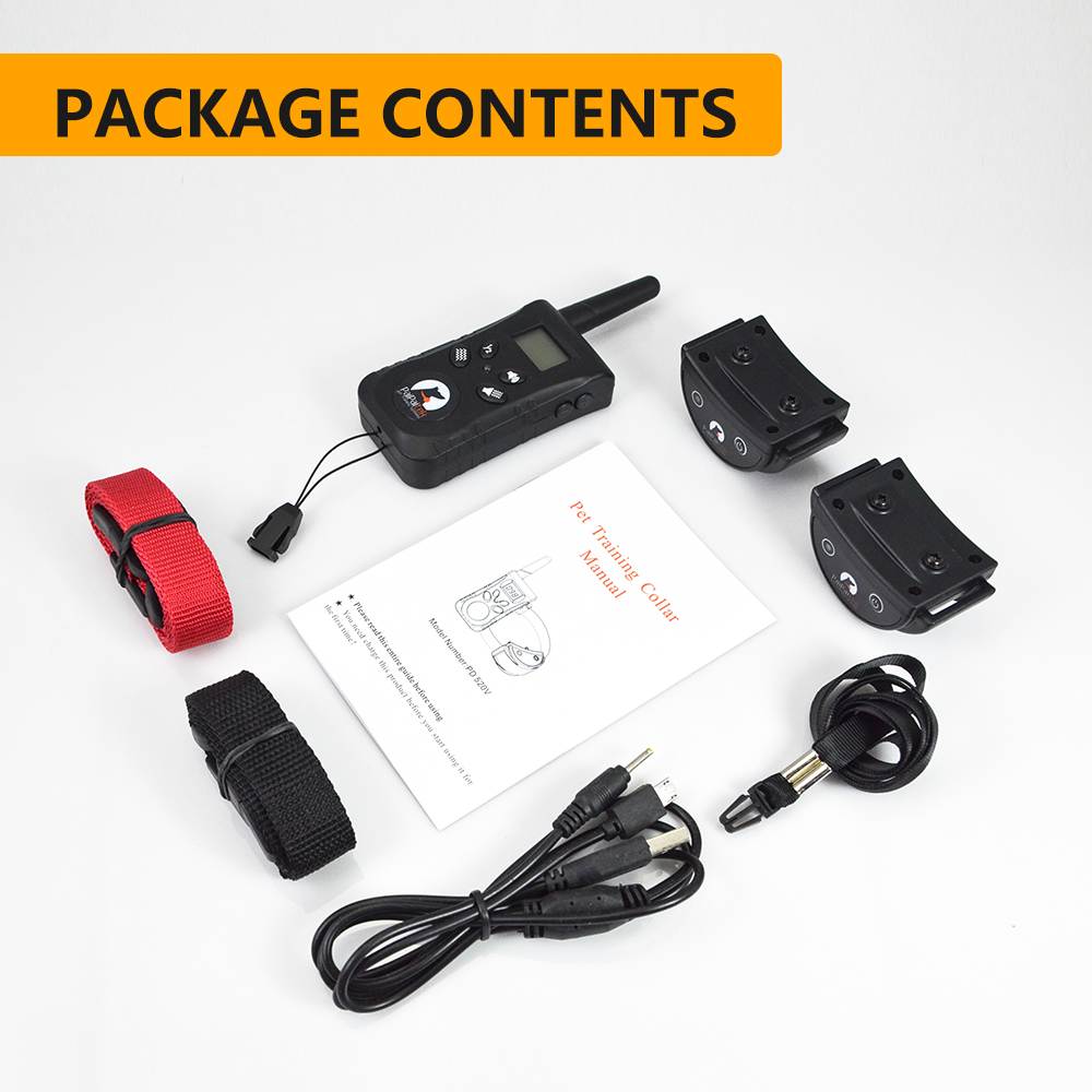 2022 Top selling PaiPaitek Remote Controlled No Shock Collar for 2 Dogs Pet Training Collar
