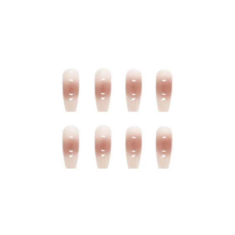 Pure Desire B Wearable Pink Pressing Fake Nail Tips with Glue Fake Nail Design Butterfly Cute Girl Fake NailW241125