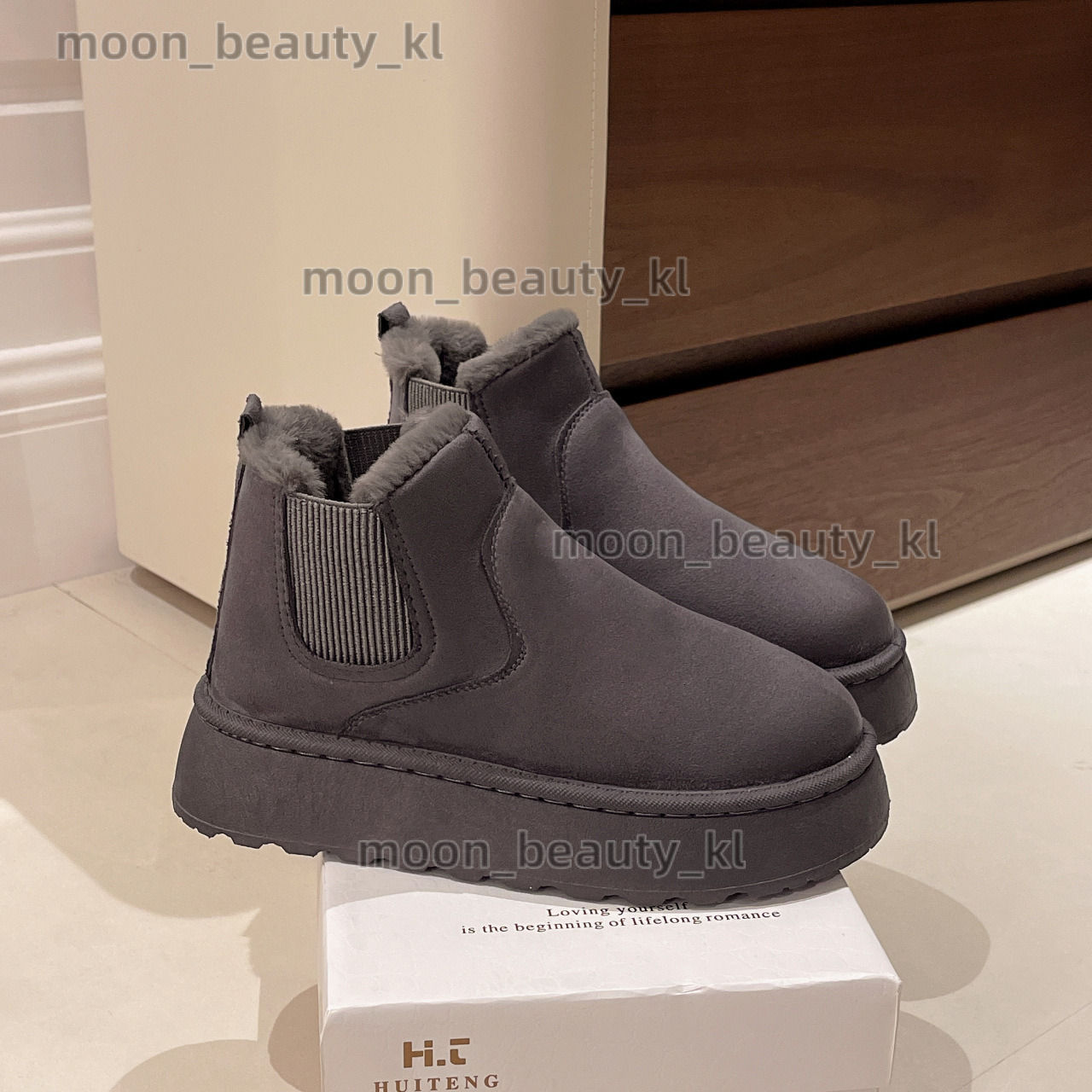 designer boot plus size snow boots for women 2024 new winter with added fleece, thick insulation, short tube, thick sole, versatile cotton shoes for f