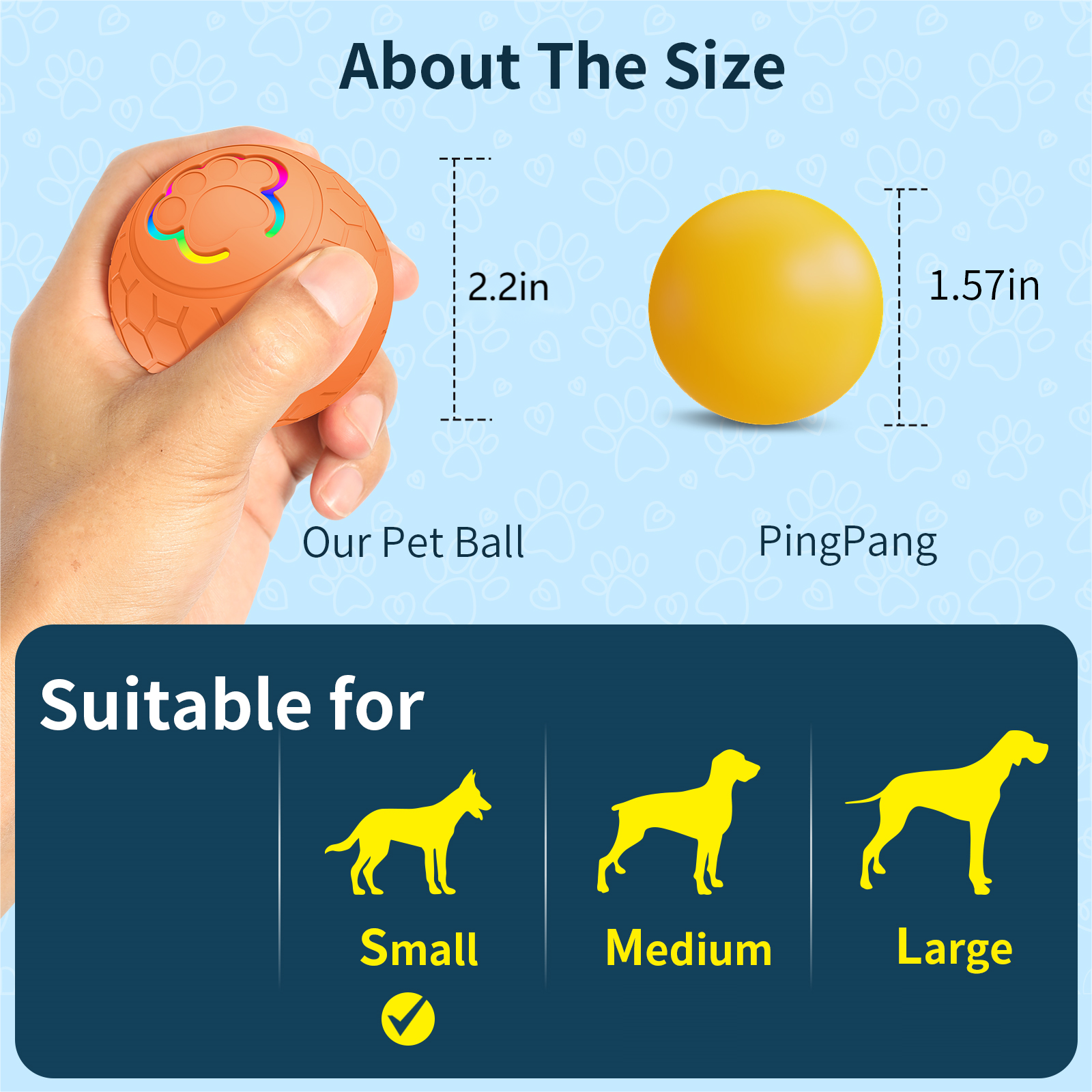 USB Rechargeable Smart Interactive Rolling Ball Pet Toy for Cats Dogs and Kittens Fun Training Gift for Furry Friends
