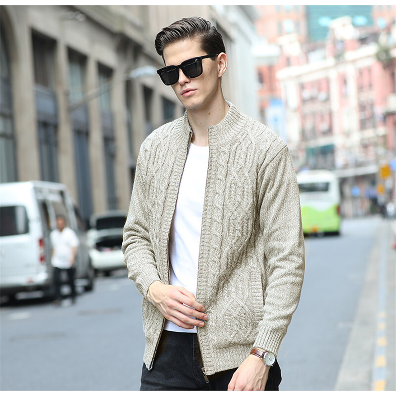 ICPANS Plus Size 4Xl 5Xl 6Xl 7Xl Sweater Men Thicken Warm Wool Cashmere Winter Cardigan Turtleneck Male 2019 Outwear