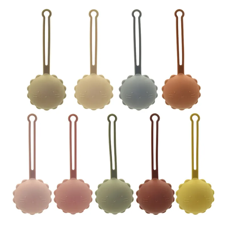 Silicone Pacifier Holder Case Cute Cat Shape Dummy Storage Bag Food Grade Portable Baby Feeding Accessory for New Mommy ZZ