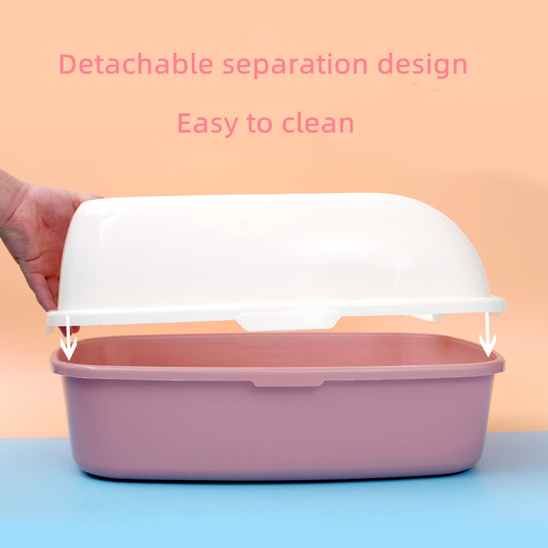 3 China Hot Selling Plastic Cat Litter Box Semi Automatic Pet Cat Toilet Cat Training Toilet Kitten Toilet BoxesPopular