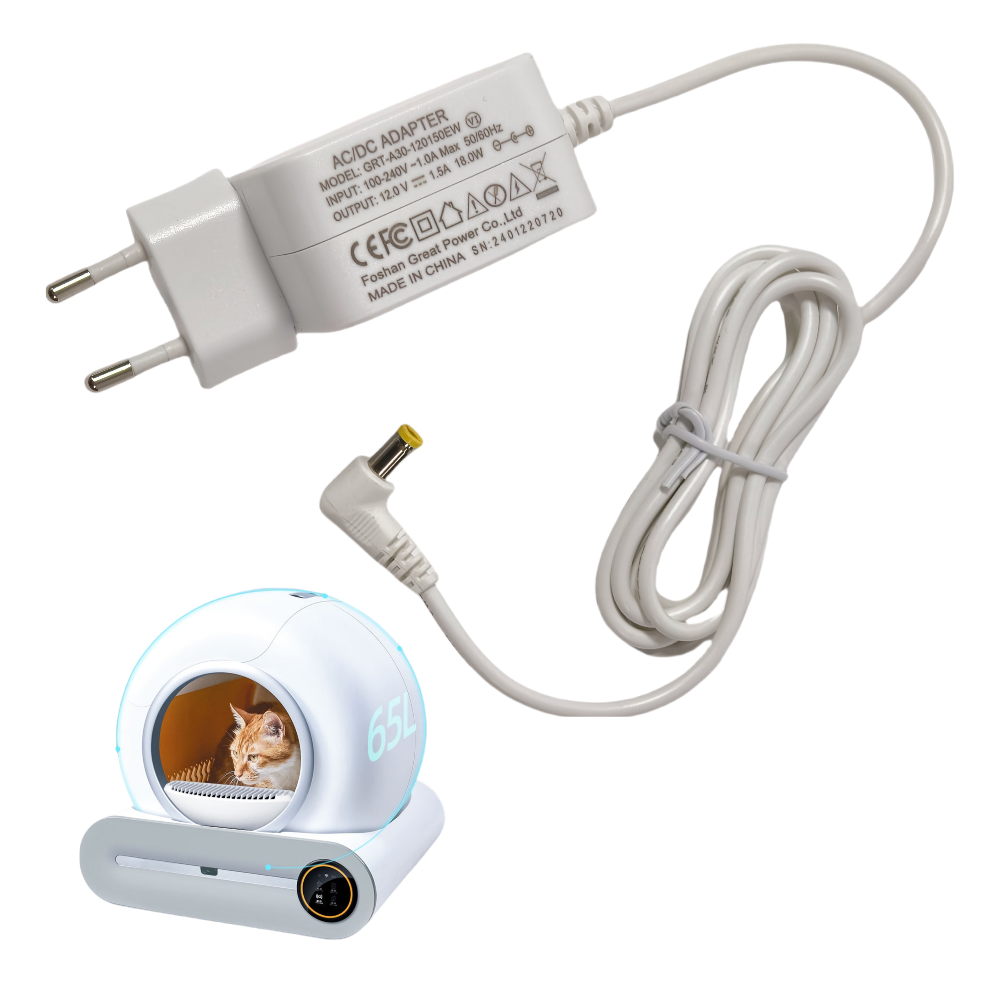 Replace maintenance the original adapter accessories self-cleaning smart automatic cat litter box