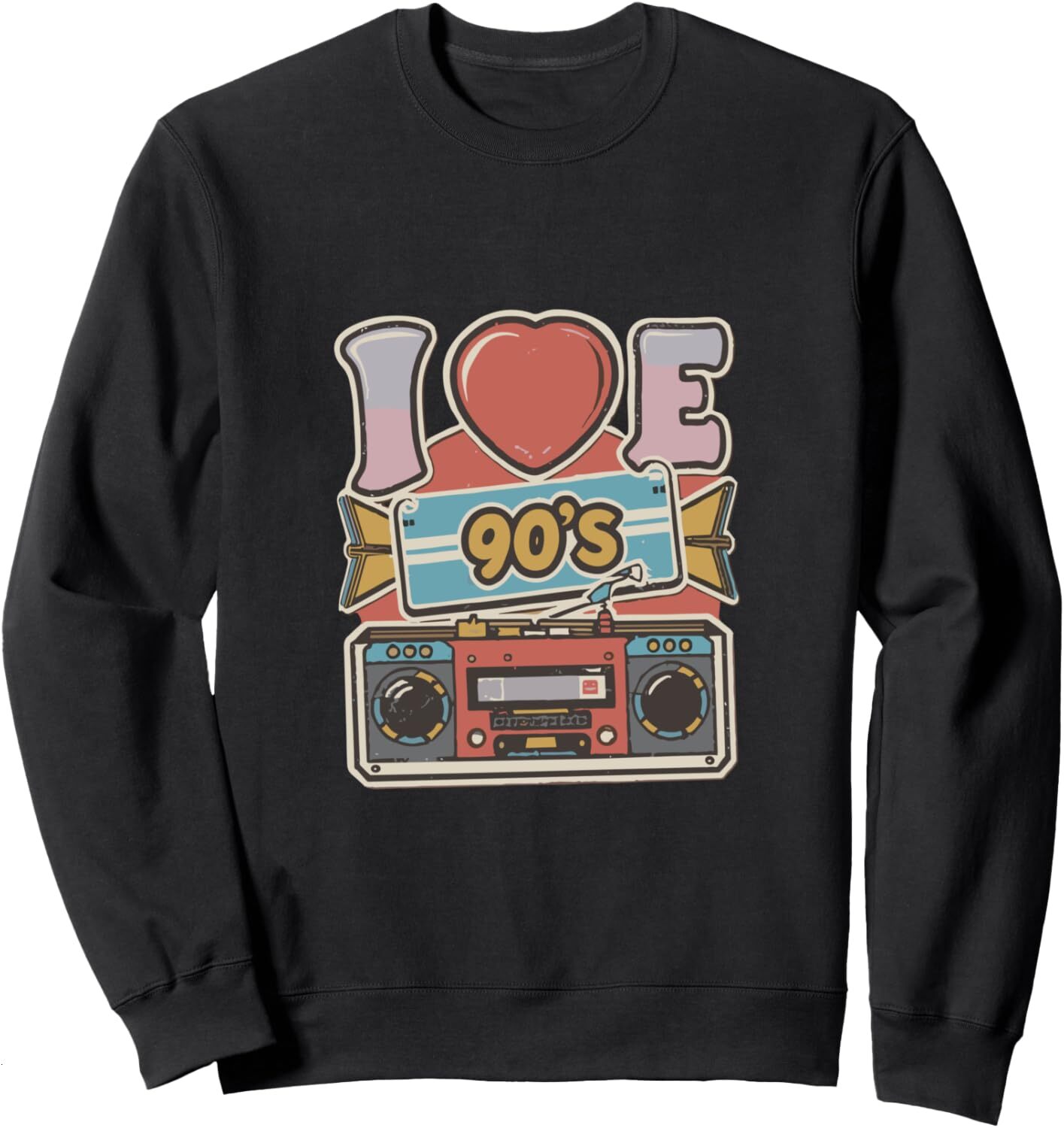 Long Sleeve Shirts for Men sweatshirt I Love the 90s - Funny 90s Meme Sweatshirt Streetwear Casual tops clothes color Trendy Warmth