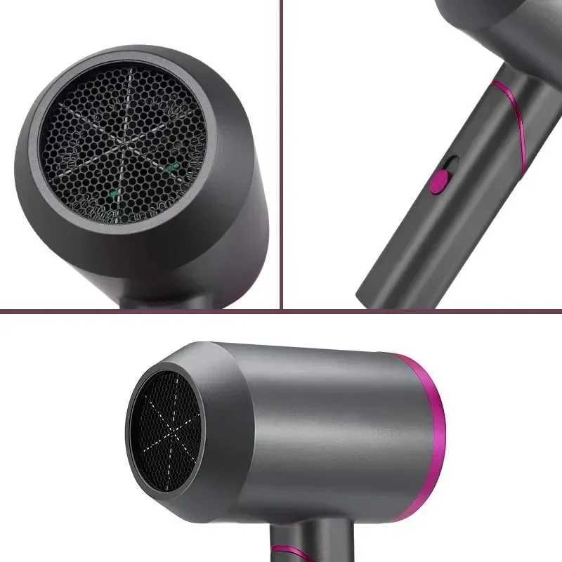 Negative ion hair dryer with foldable handle fast drying low-noise portable constant temperature hair dryer W241125