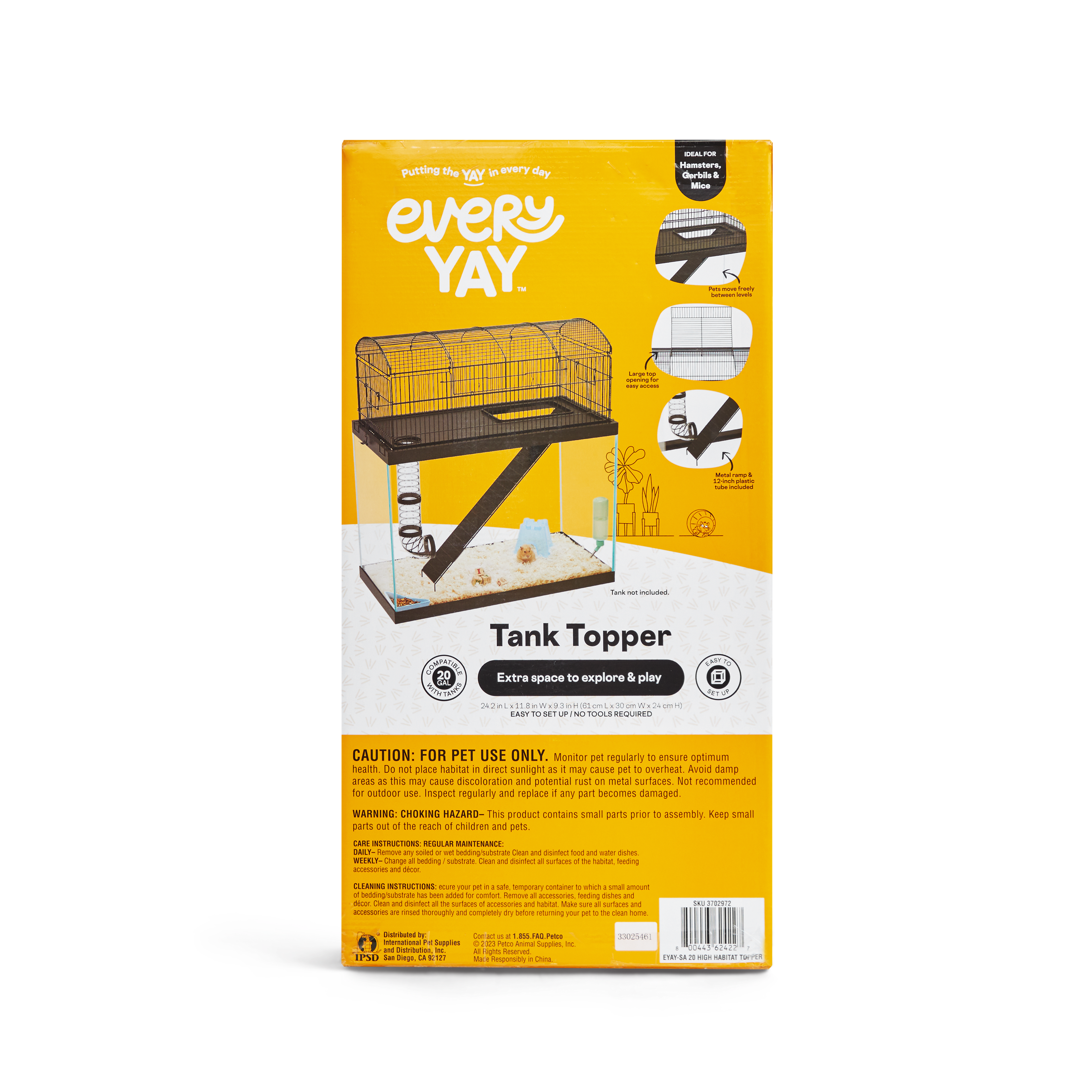 EveryYay Small Animal Tank Topper 20 Gallon