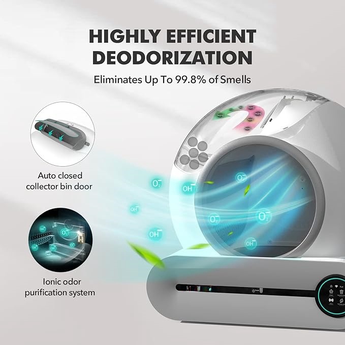 Large size of cute automatic cleaning Smart App Control Litter Box Automatic Cat Toilet Box With Wifi App