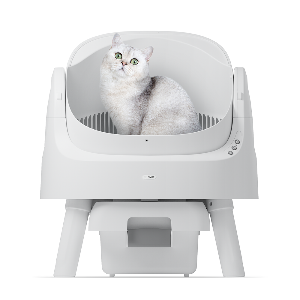 PETPIVOT Self-cleaning litter box designed for cats easy using without apps