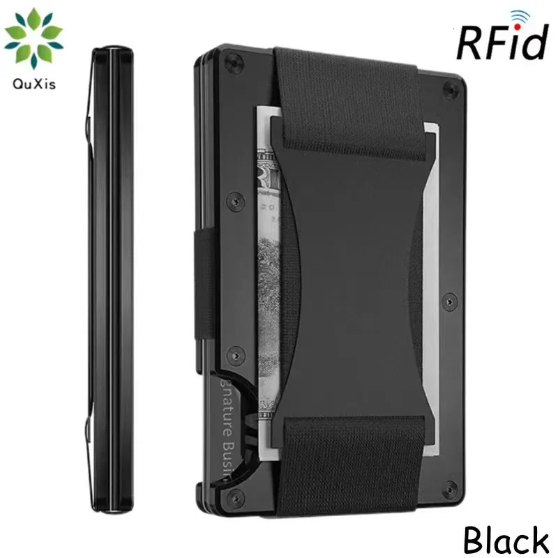 High end carbon fiber wallet RFID enclosed ID card holder commercial credit card holder carbon fiber minimum value wallet 241125