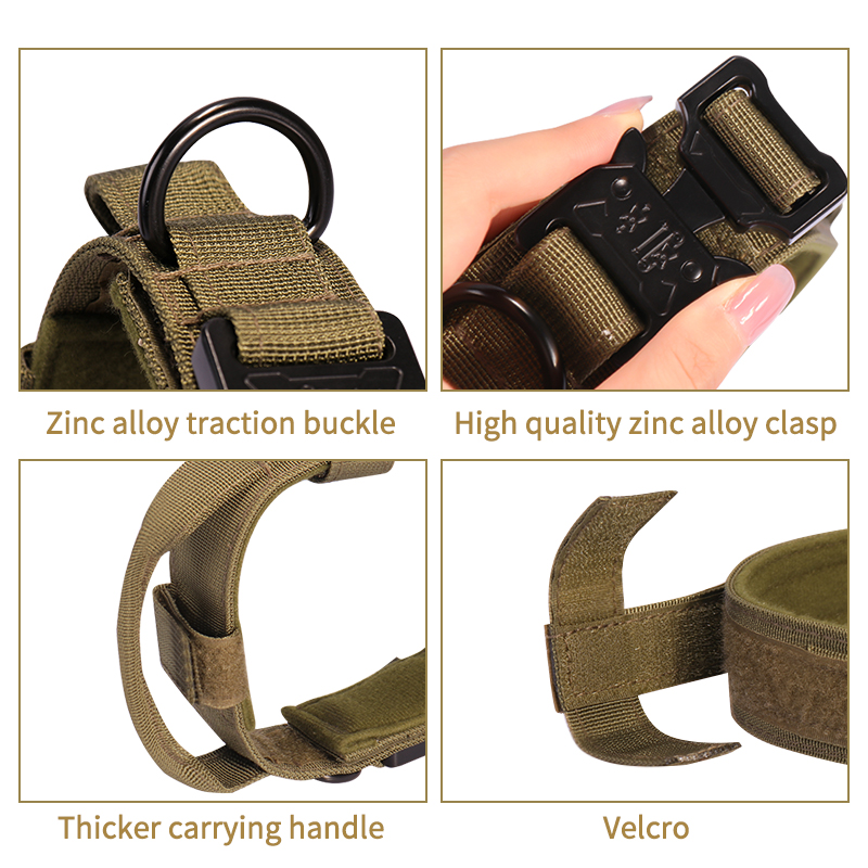Pet collar nylon training collars k9 for big dog Labrador Belgian Malinois