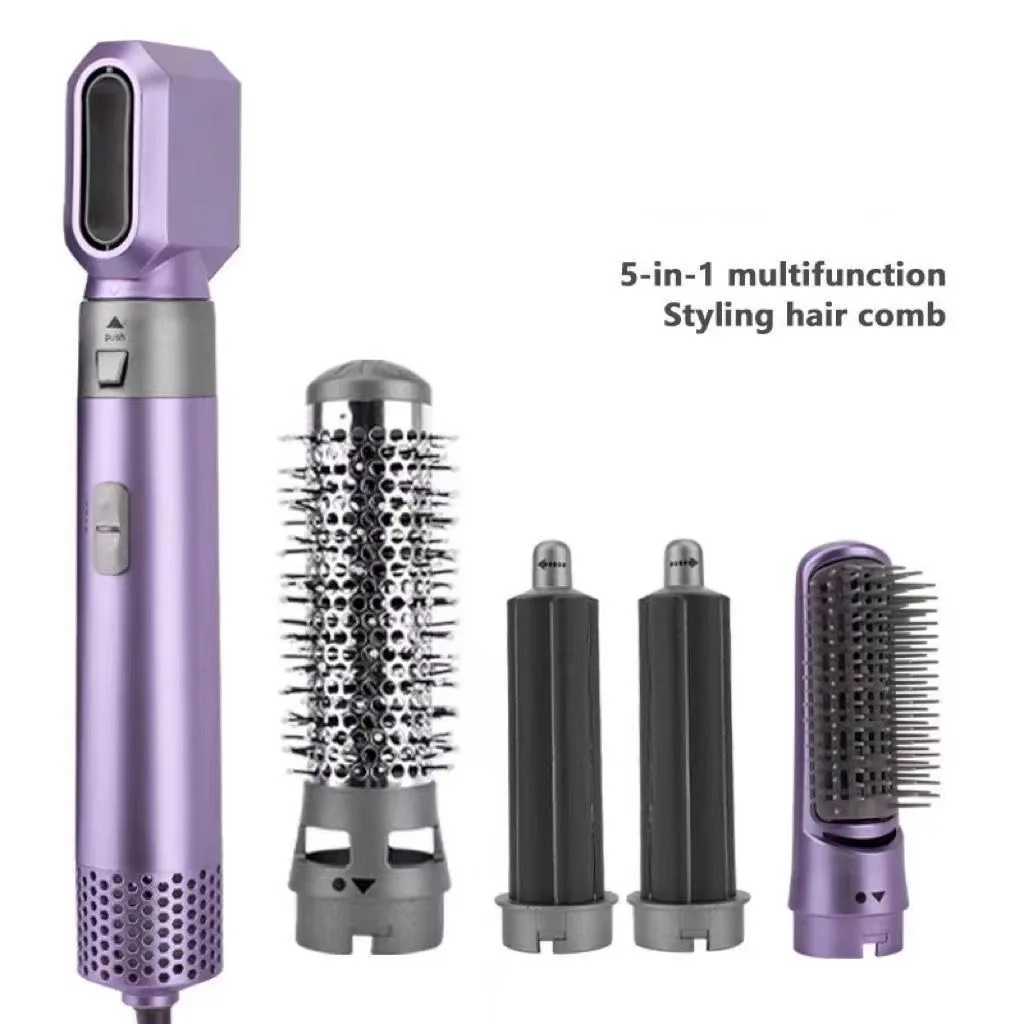 Five in one hot air comb automatic curling iron dual-purpose hair comb electric hair dryer hair dryer comb W241125