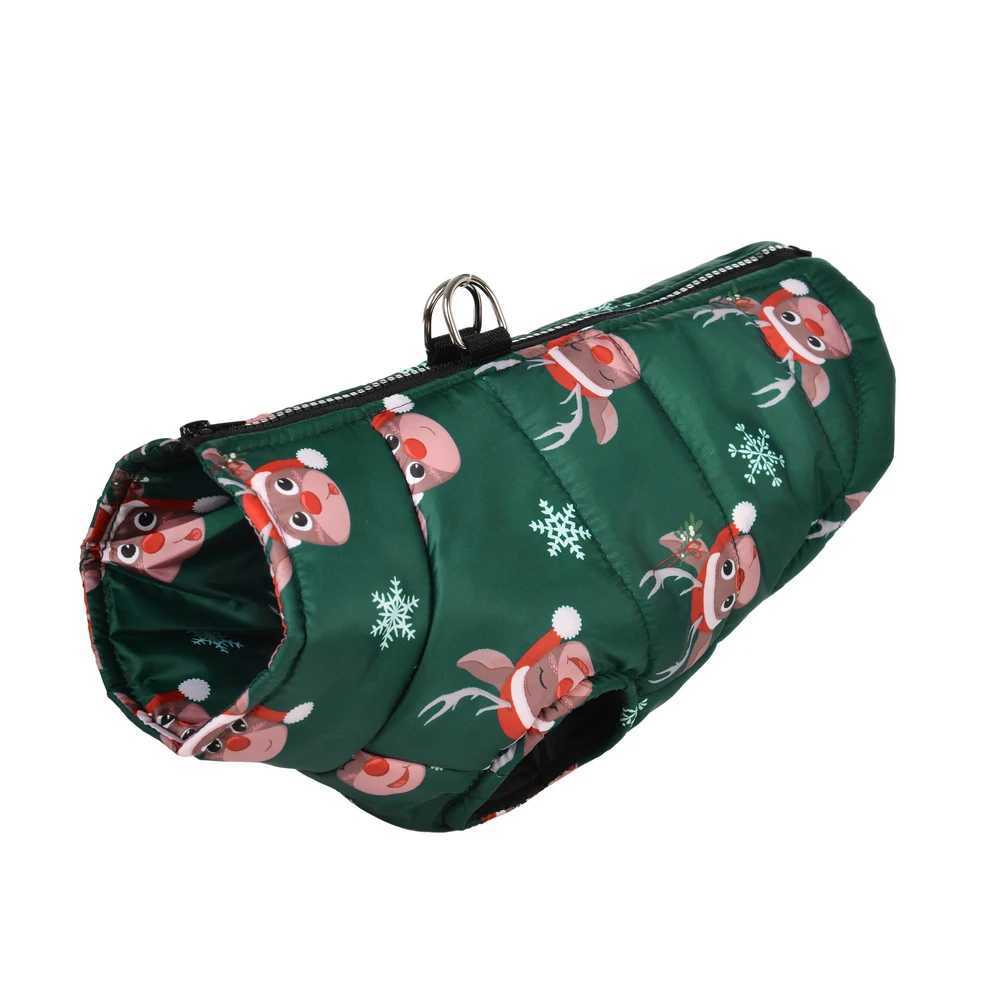 Autumn Winter Dog Clothes for Small Medium Dogs Cats Waterproof Puppy Christmas Print Jacket Coat Yorkshire French Teddy OutfitsXJ241125