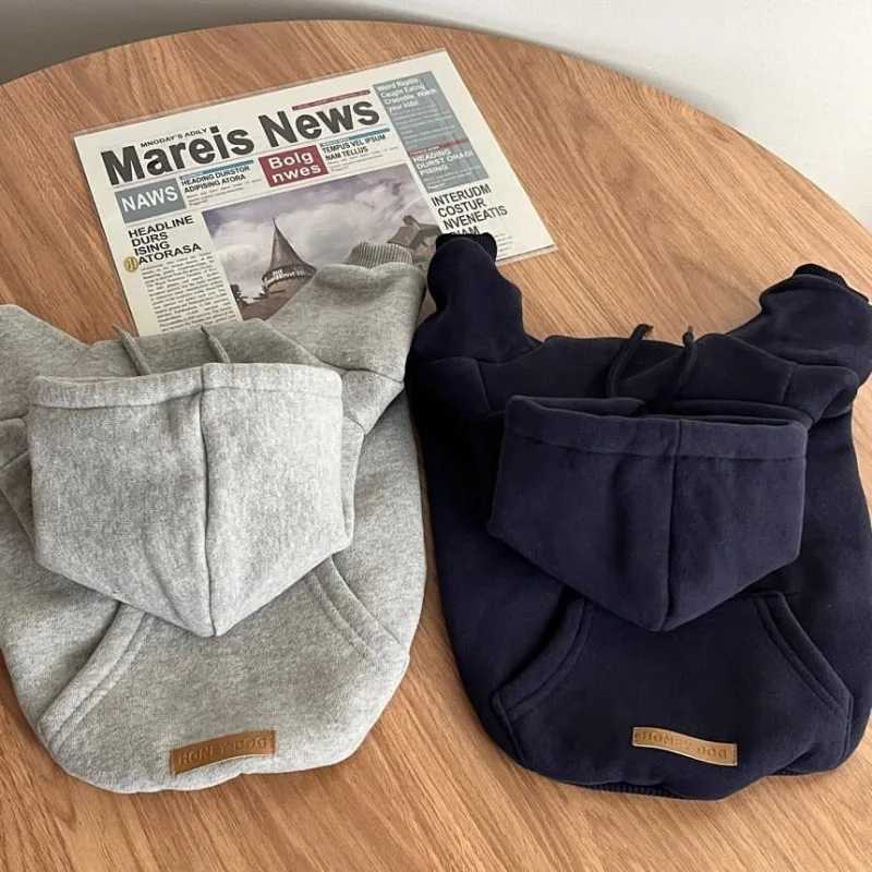 Letter Hoodie Pet Clothing Dogs Fashion Cotton Dog Clothes Costume Small French Bulldog Print Spring Autumn Gary Boy MascotasXJ241125