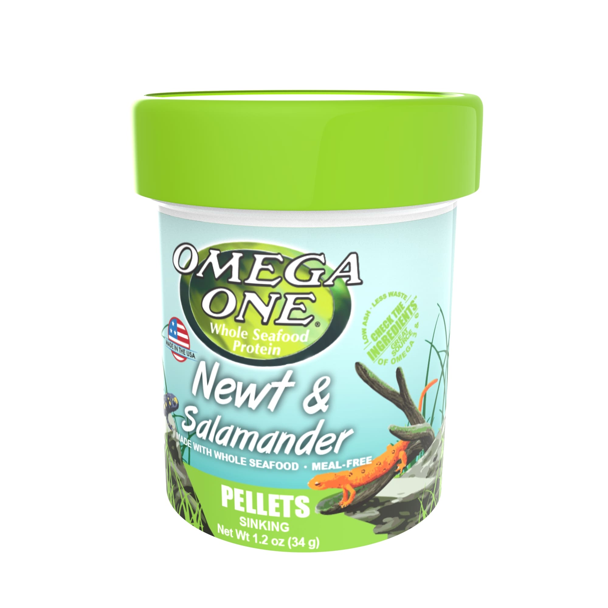 Omega One Newt & Salamander Pellets, 1.2oz