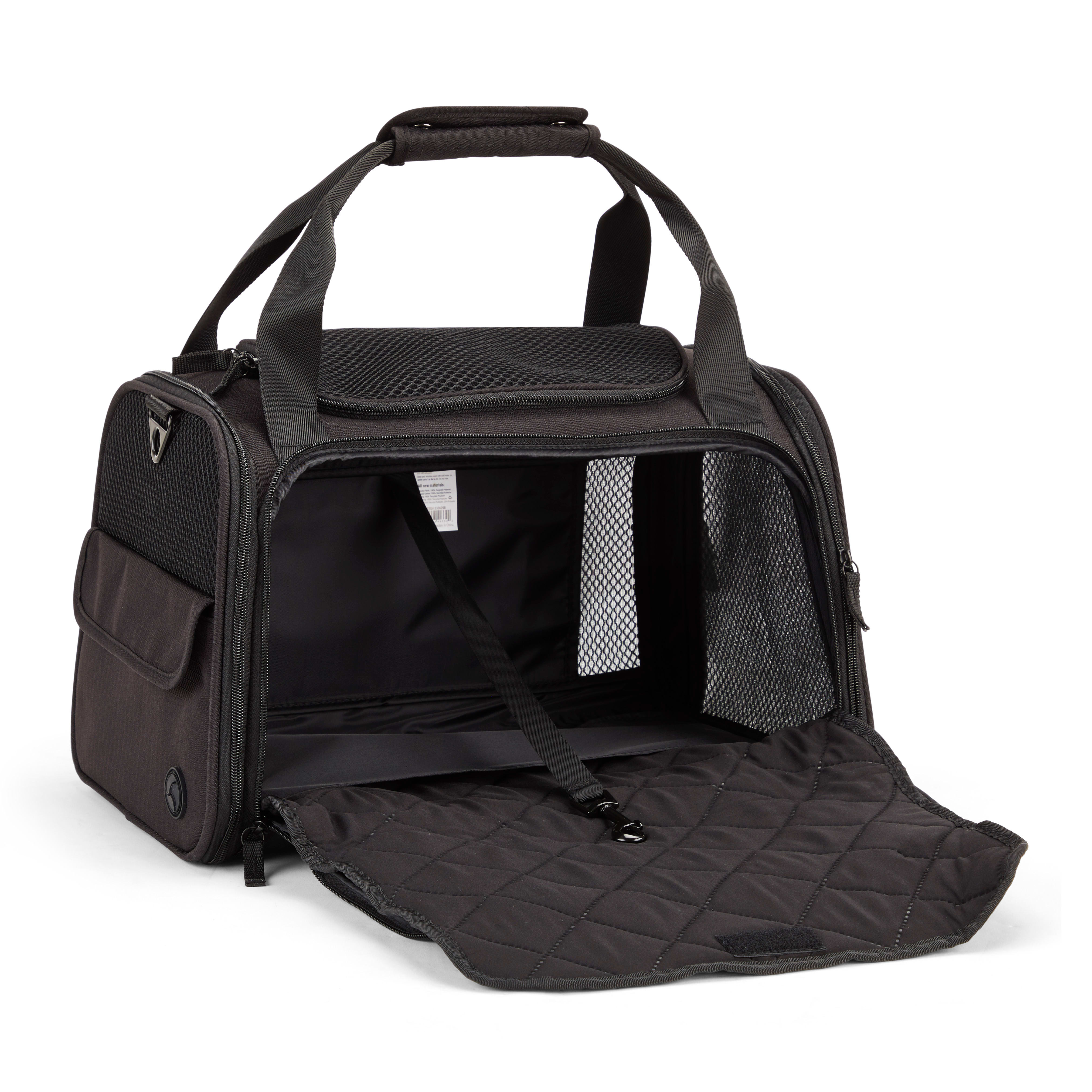 Reddy Black Fold-Out Pet Carrier, Small