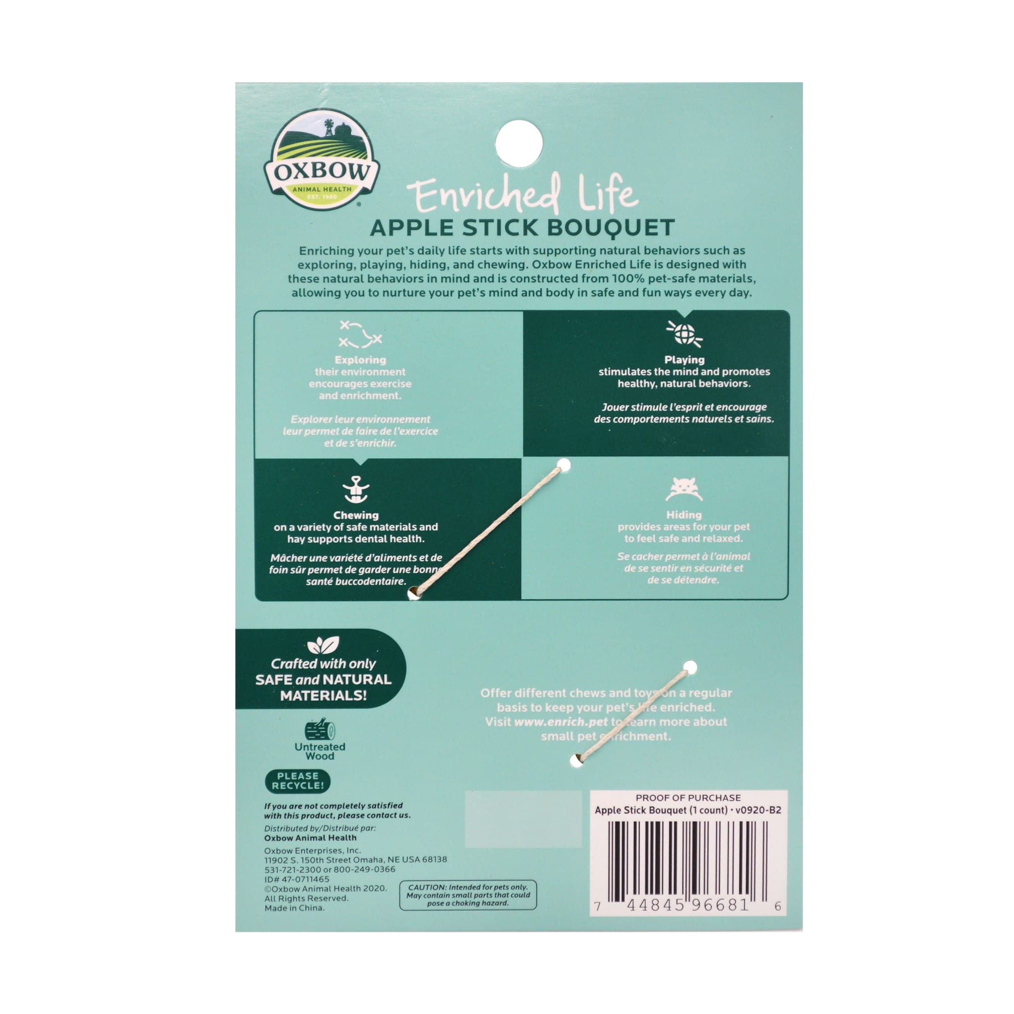 Oxbow Enriched Life Apple Stick Bouquet, 0.12 lb.