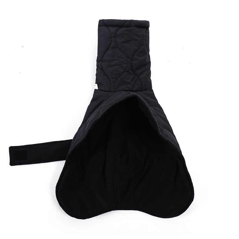 Winter Dog Outer Black Quilted Turtle Collar Dog Coat Warm Italian Greyhound Adjustable Cotton Whippet 241125
