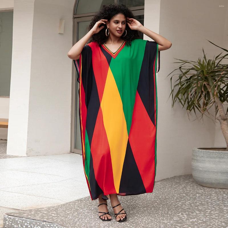 Beach Coverup Cotton Positioning Printed Vacation Robe Cross Border Europe America Summer Style