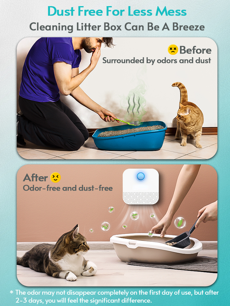 [Elosung]Smart Cat Odor Purifier-For Cat Litter Box, Deodorizer, Pet Toilet Air Purifier, Dog Pet Toilet Deodorant, Cat Products