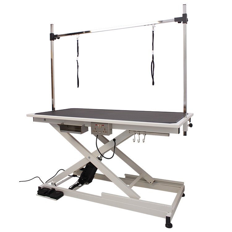 Low-Low dog grooming equipment non slip rubber power quiet low low Electric lifting pet grooming table With socket