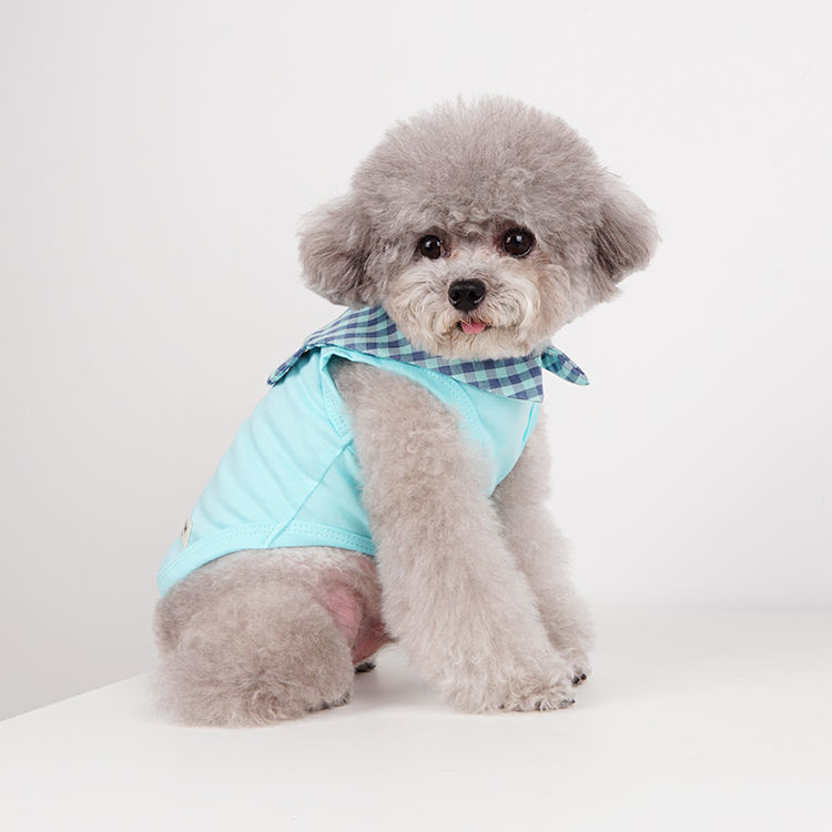 OEM/ODM Cotton Dog Clothes Summer Vest Pet Clothing Cute Custom Dog Vest With Bear Lapel