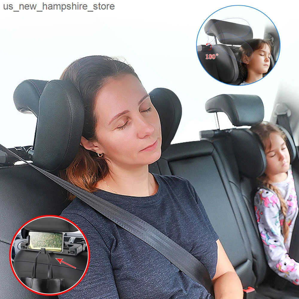 Seat Cushions Car Seat Headrest Pillow Adjustable Head Support Pillow Car Interior U Shaped Pillow Travel Sleeping Cushion for Kids Adults J241125