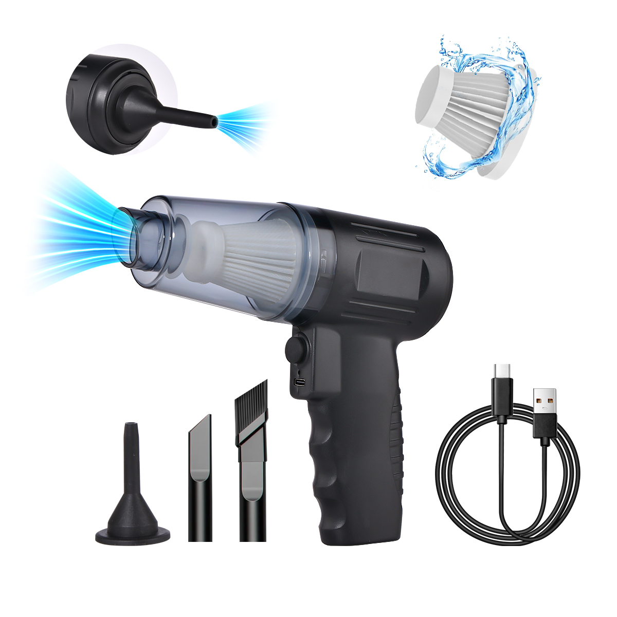 Compact Car-Friendly Vacuum with High Efficiency Filtration System