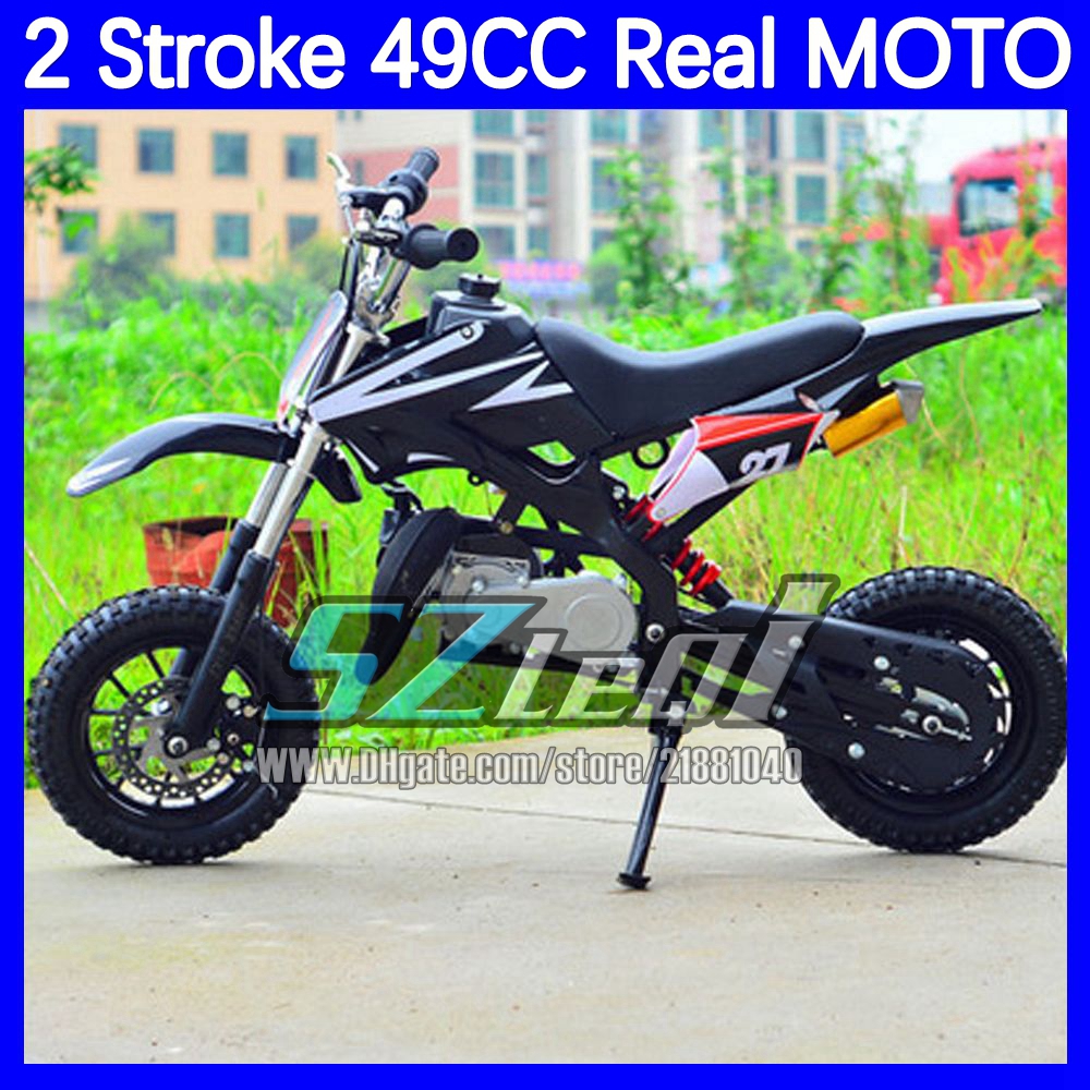 16Colors Real Off-road Vehicle Apollo mountain bike 49CC 50CC 2 Stroke Dirt Bike Sports Mini Motorcycle Gasoline Kart Children Racing Motobike Boy Gir
