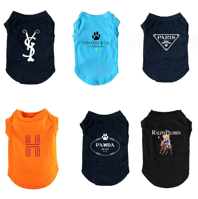 Wholesale New Fashion Dog Clothes Summer Cheap Funny Summer Pet Vest Logo Blank Small Medium Dogs Dog T Shirt Pet Clothing