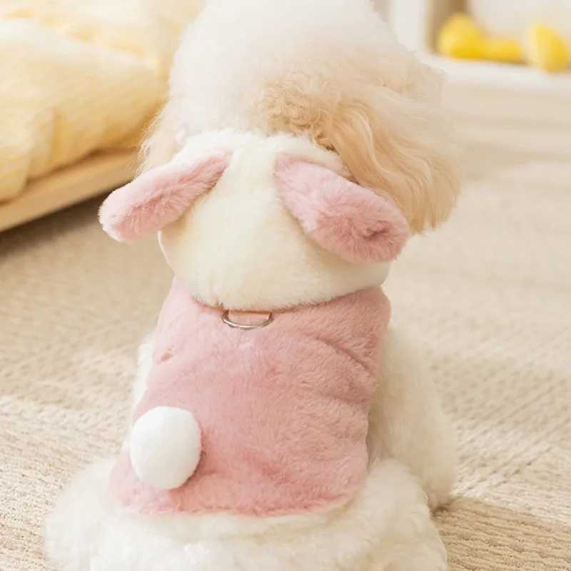 Fleece Dog Coat Cute Bear Winter Dog Clothes Outdoor Warm Jacket for Small Dogs Chihuahua French Bulldog Bichon Thick ApparelsXJ241125