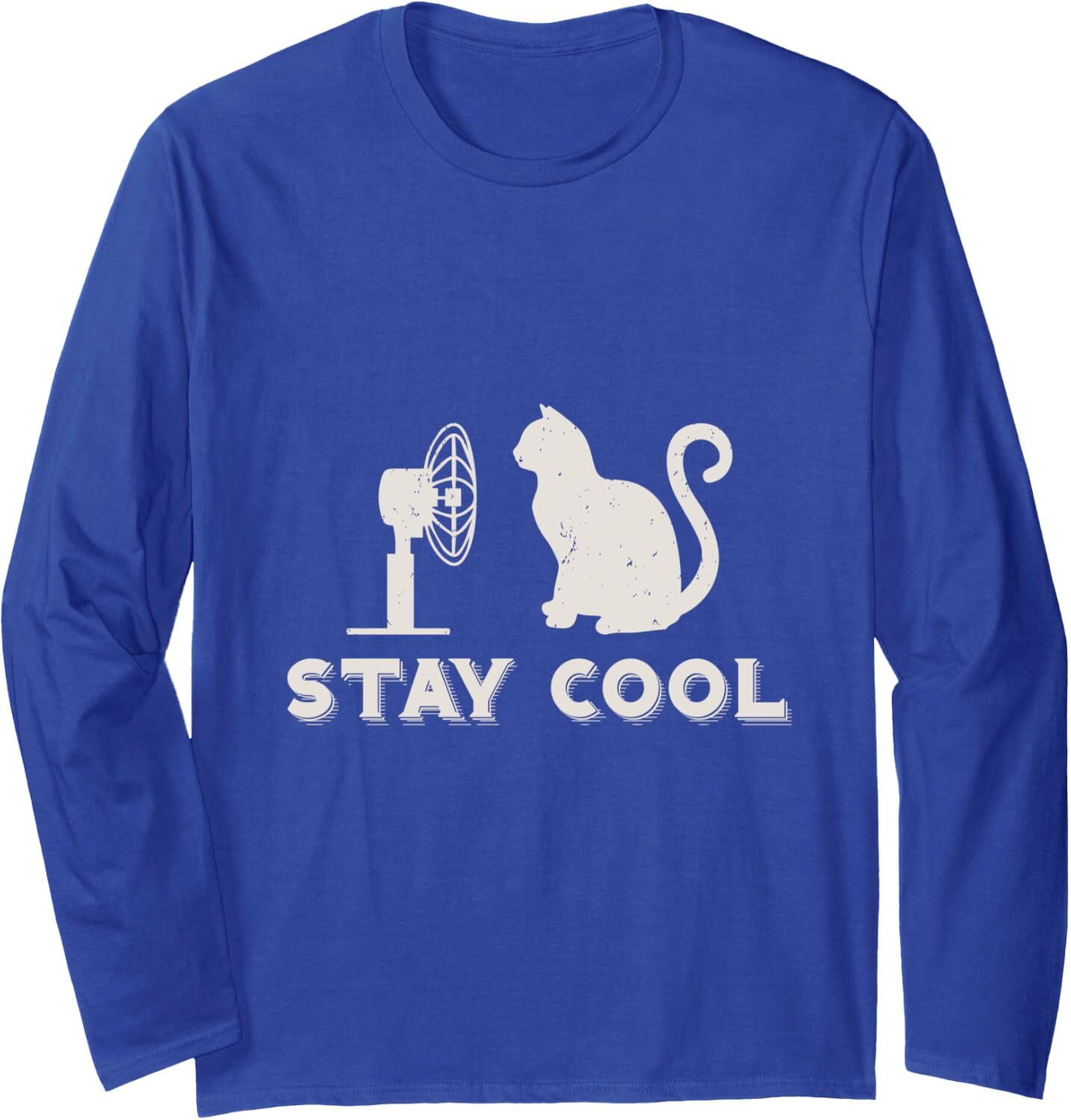 Long Sleeve Shirts for Men sweatshirt Cat Meme "Stay Cool" Funny Cat Design Long Sleeve Streetwear Casual tops clothes