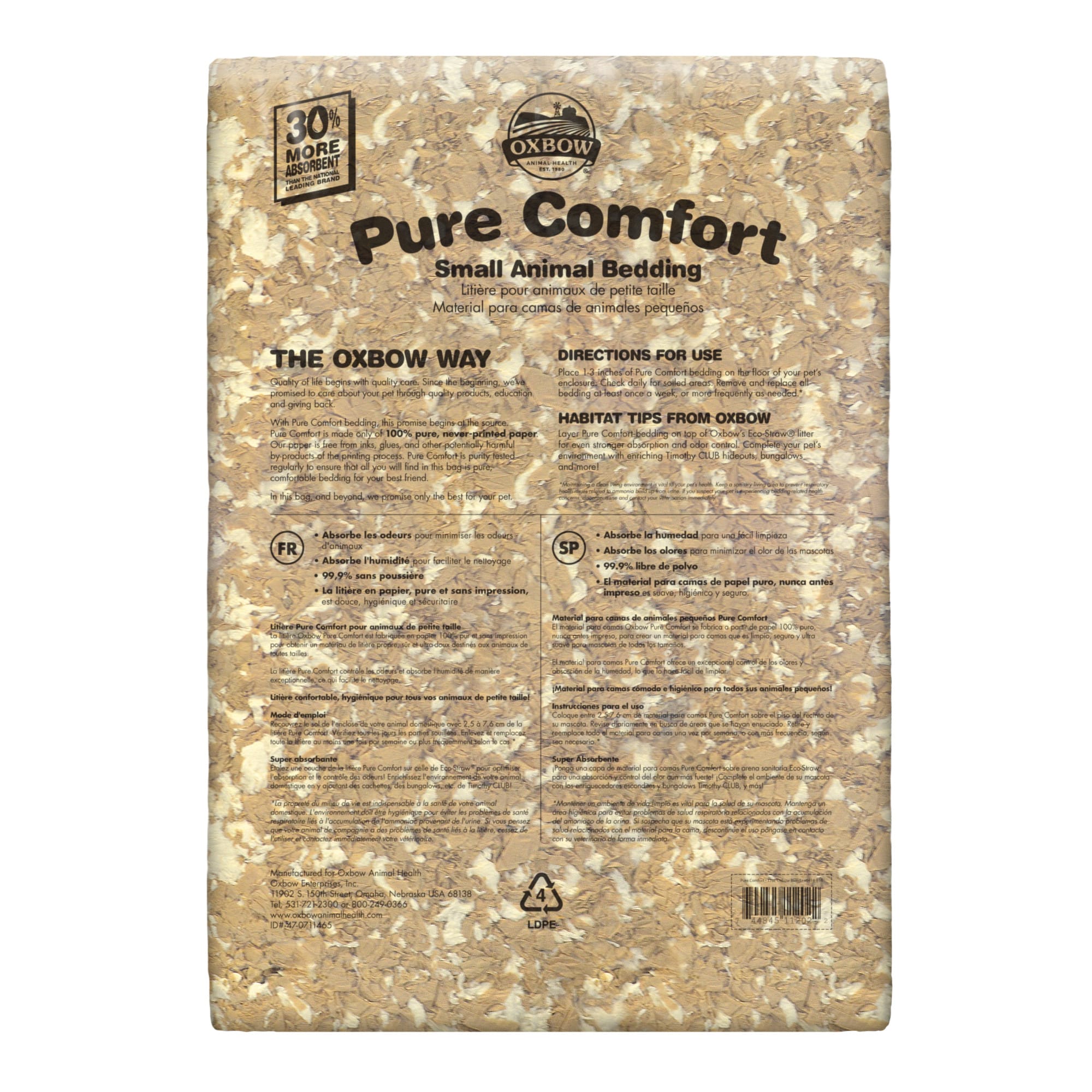 Oxbow Pure Comfort Blend Bedding, 178 Litre