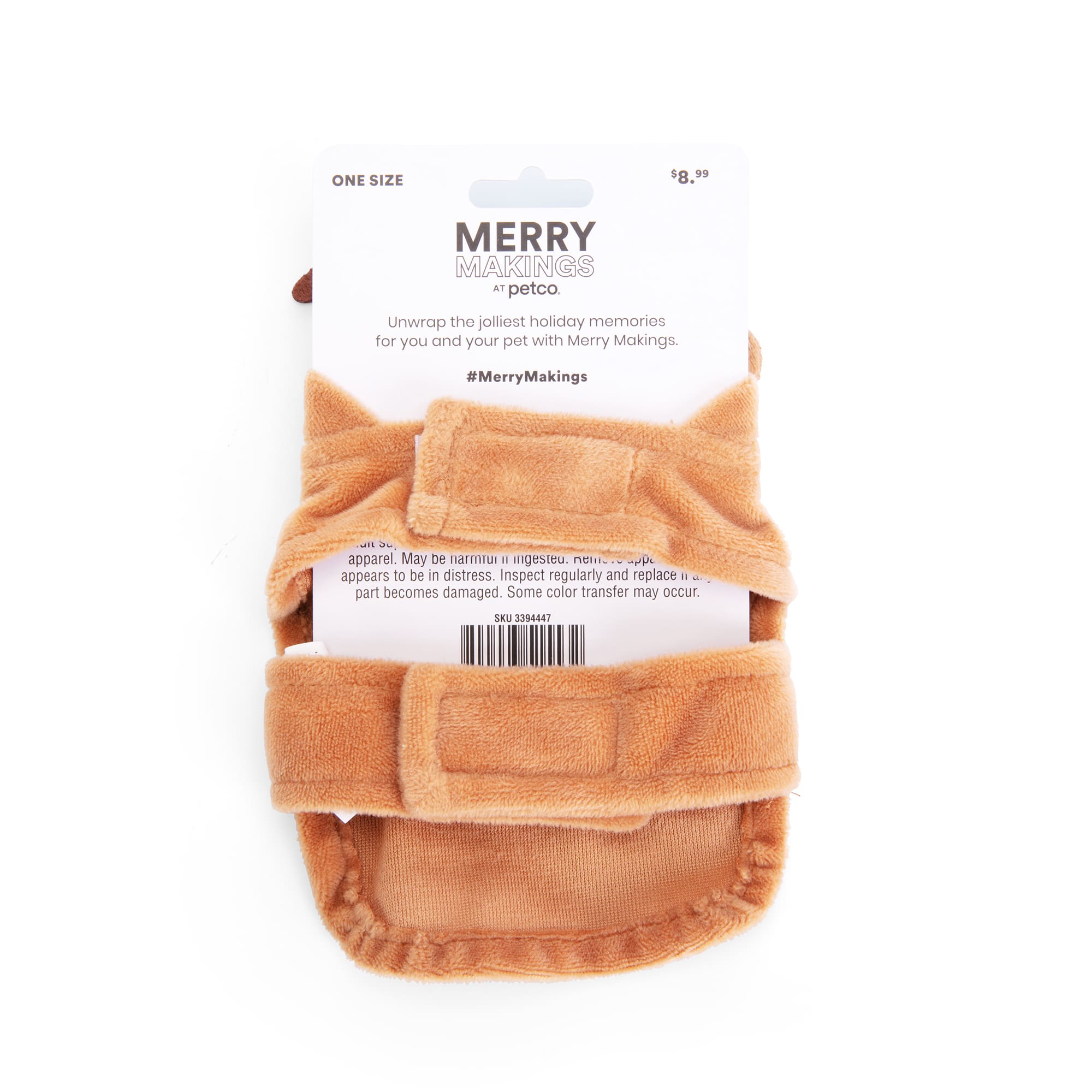 Merry Makings Reindeer Costume for Reptiles, Brown