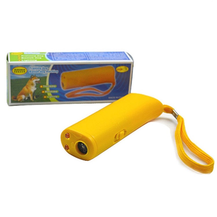 FREE SAMPLE Hot Pet 3 in 1 Anti Bark Stop Barking Trainer Devices Training LED Ultrasonic Handheld Dog Repellent