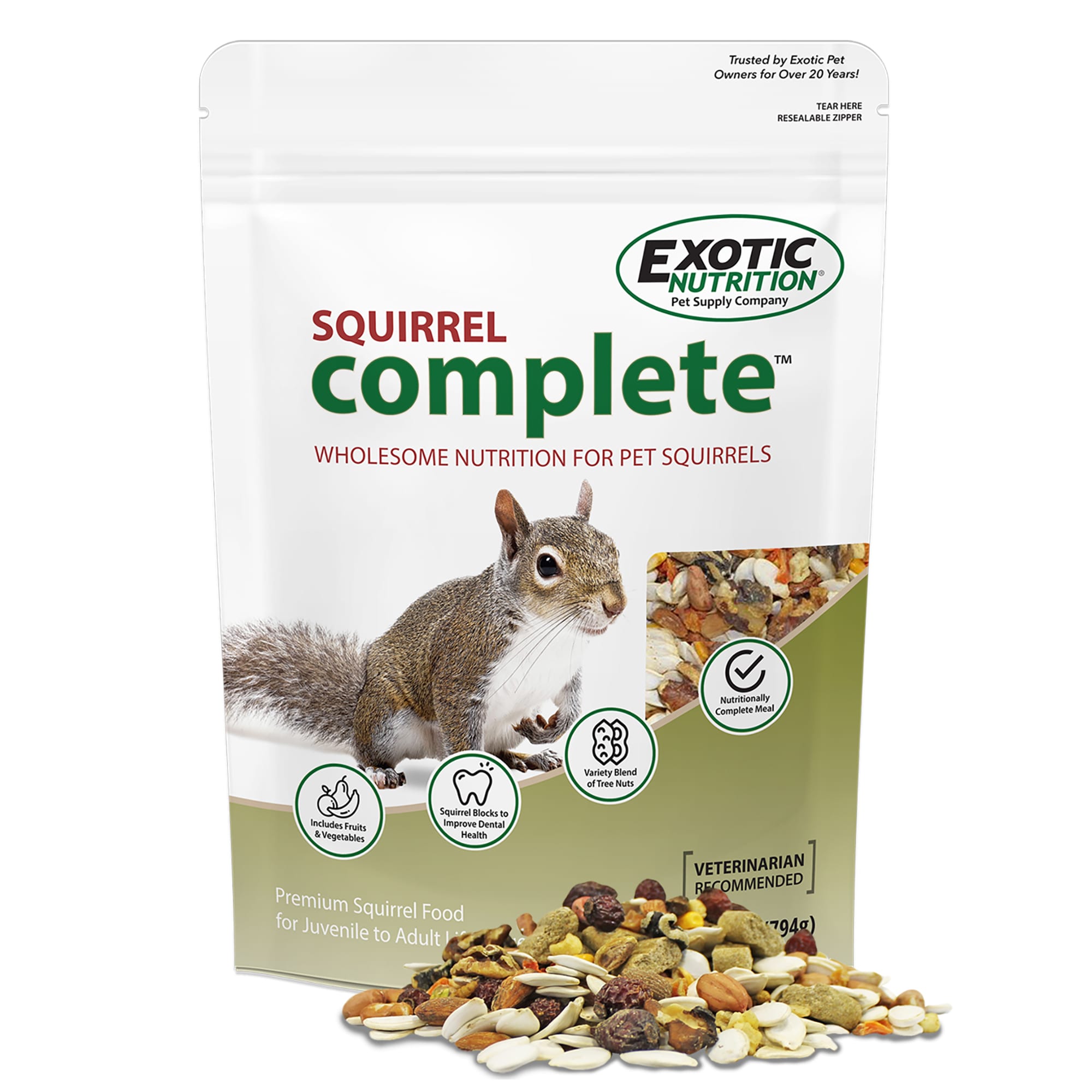 Exotic Nutrition Squirrel Complete Squirrel Food, 1.75 lbs.