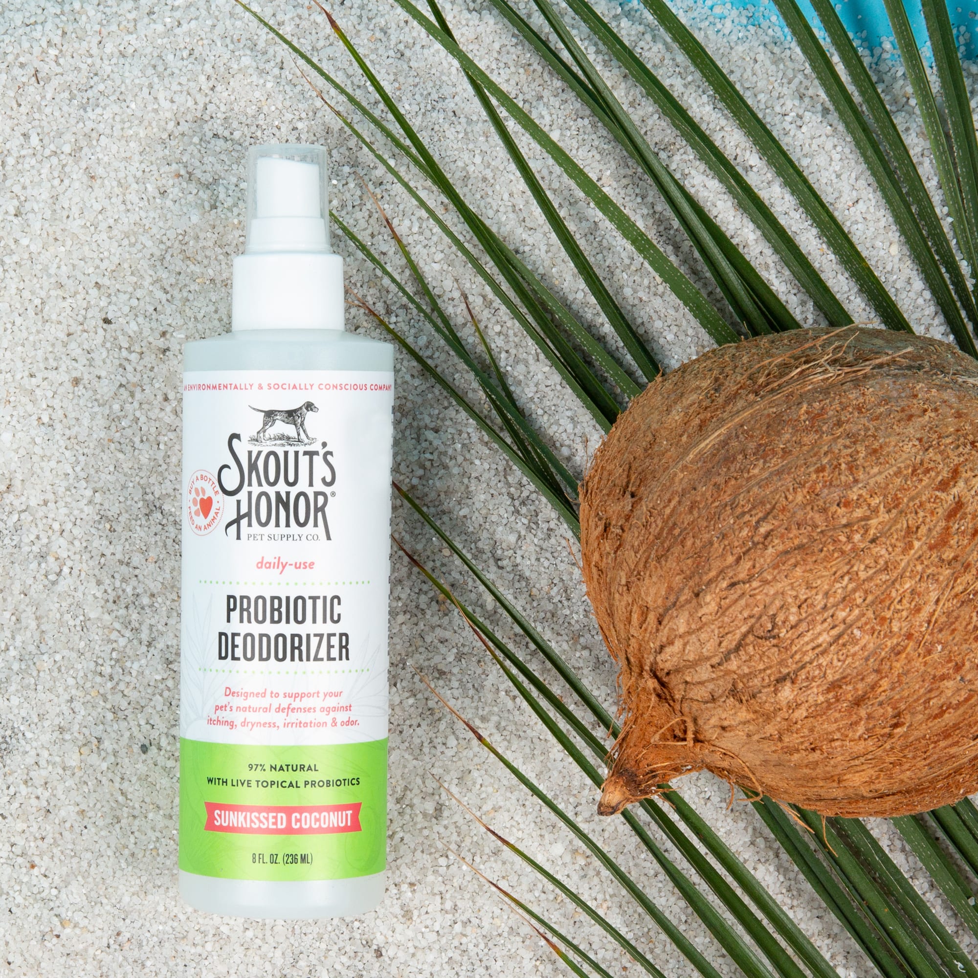 Skout's Honor Sunkissed Coconut Probiotic Daily Use Deodorizer for Dogs, 8 fl. oz.