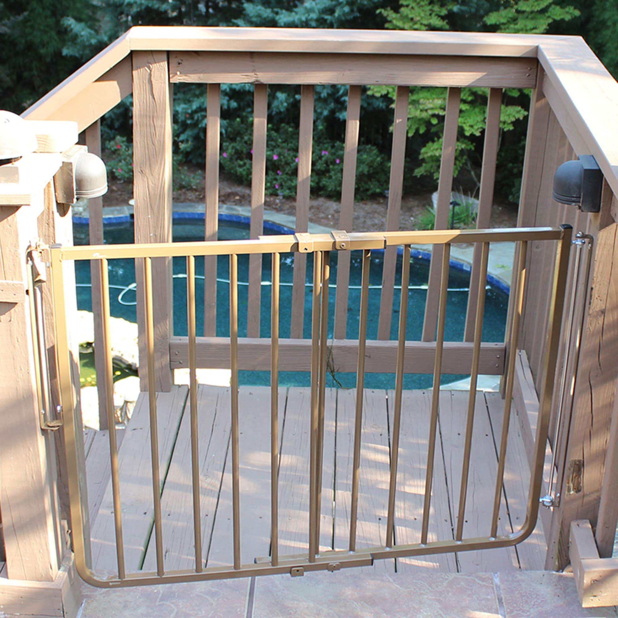 Cardinal Gates Stairway Special Outdoor Pet Gate in Brown, 2" L X 36" W X 29.5" H