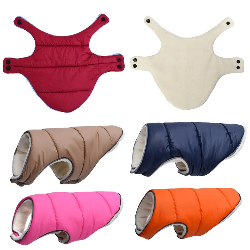 Winter Reflective Big Dog Jacket Vest Warm Fleece Pet Coat Clothes for Medium Large Dogs French Bulldog Pug Greyhound ropa perro 241125