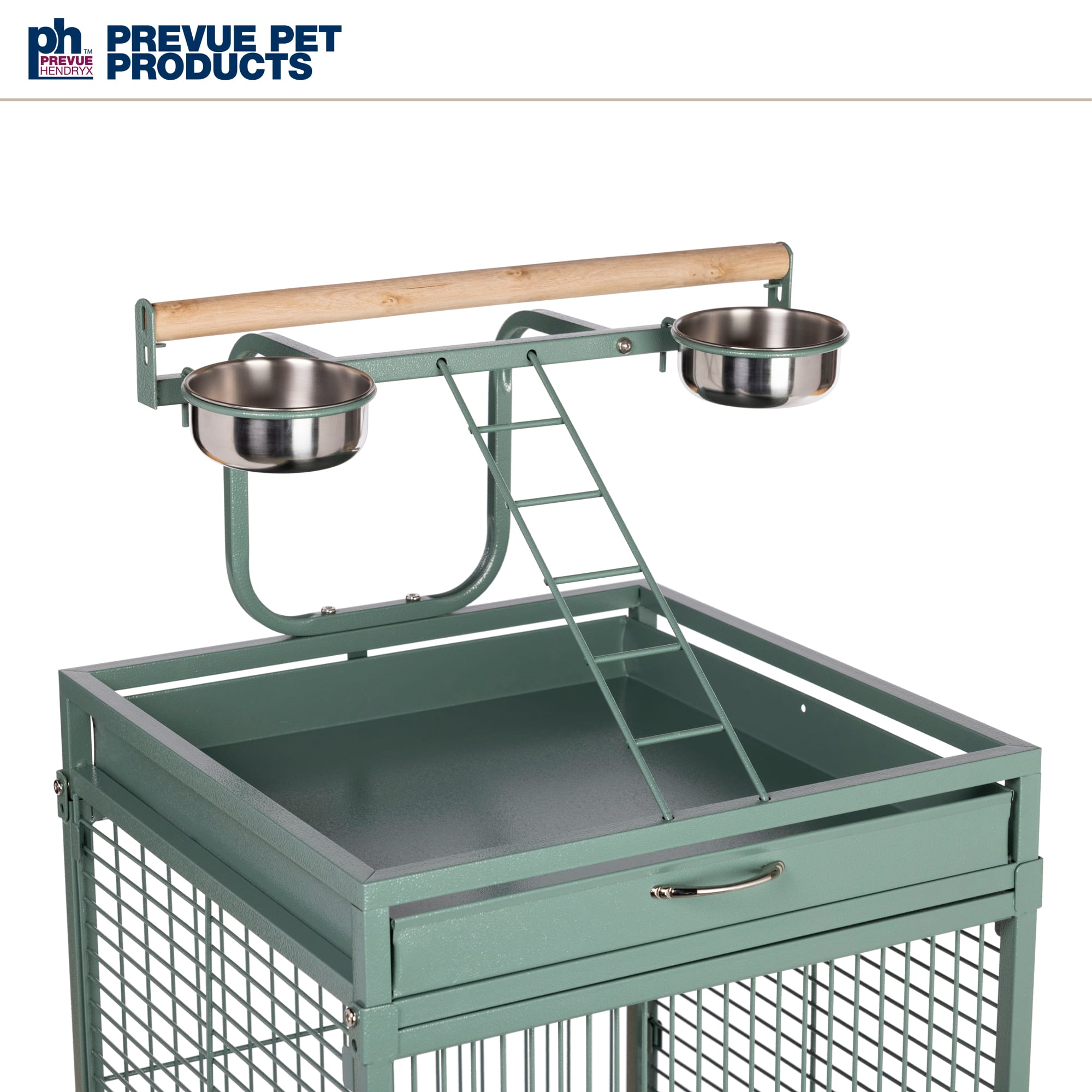 Prevue Pet Products Signature Select Series Wrought Iron Bird Cage in Sage