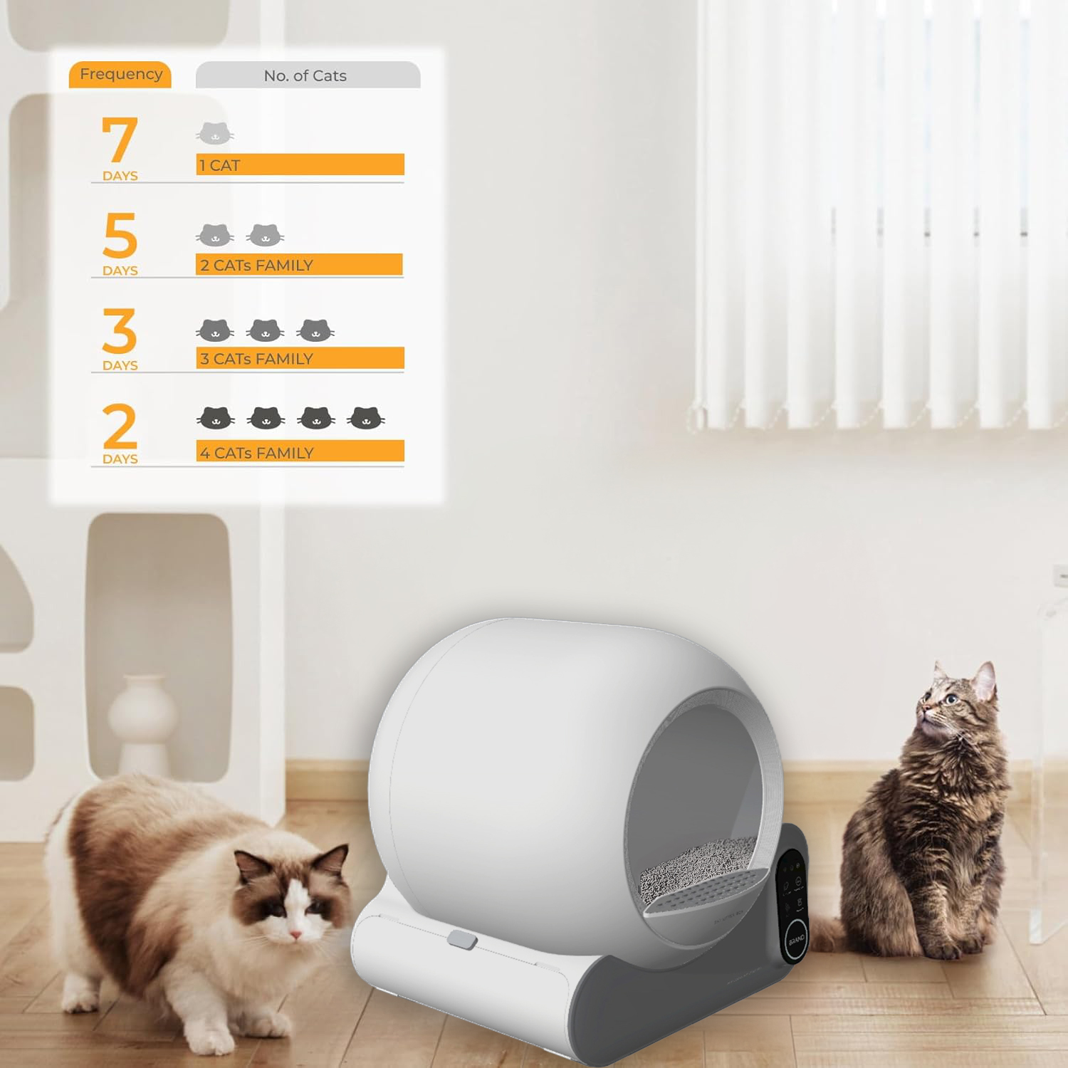 Smart Automatic Cat Litter Box Automated Cat Litter Box for Cats Self Cleaning Pet Safety Protection Litter Box With App
