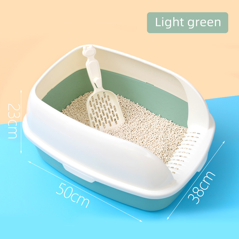 3 China Hot Selling Plastic Cat Litter Box Semi Automatic Pet Cat Toilet Cat Training Toilet Kitten Toilet BoxesPopular