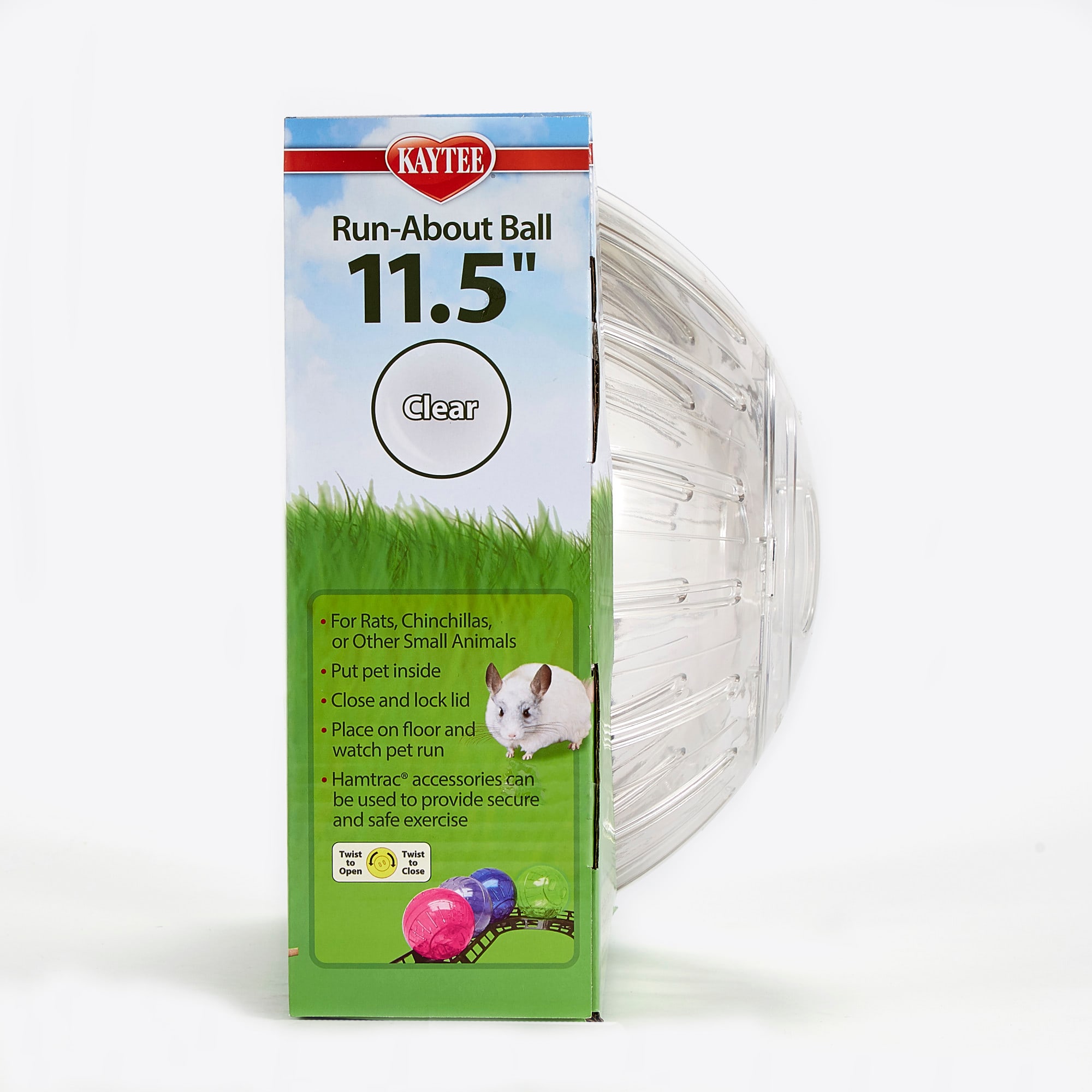 Kaytee Clear Giant Run-About Exercise Ball for Small Animals, 11.5"