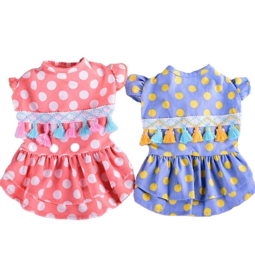 Summer Pet Clothes Dog Dress For Summer Princess Dog Wedding Dresses York Clothes For Dogs Skirts Pet Cat Dress