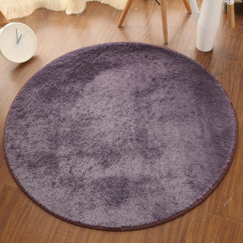 Silk Wool Carpet Round Carpet Floor Cushion Living Room Bedroom Carpet Bedside Floor Cushion Foot Cushion Computer Chair Cushion Yoga Cushion