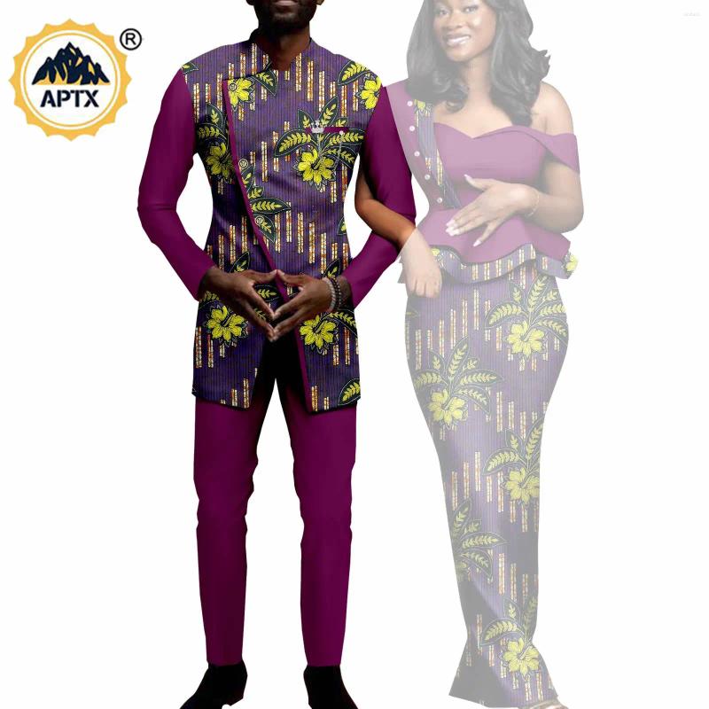 Casual Dresses African For Women Matching Couple Outfits Men Jackets Coats And Pants Sets Dashiki Suits Outwear Wedding