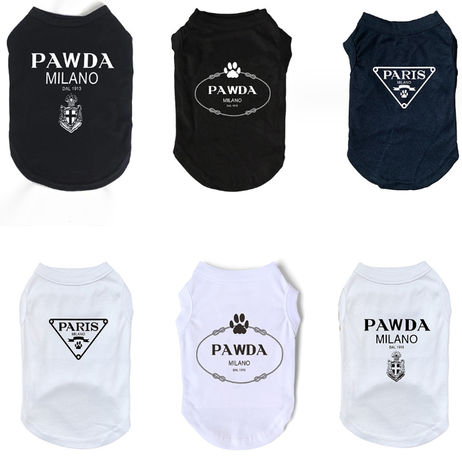Wholesale New Fashion Dog Clothes Summer Cheap Funny Summer Pet Vest Logo Blank Small Medium Dogs Dog T Shirt Pet Clothing