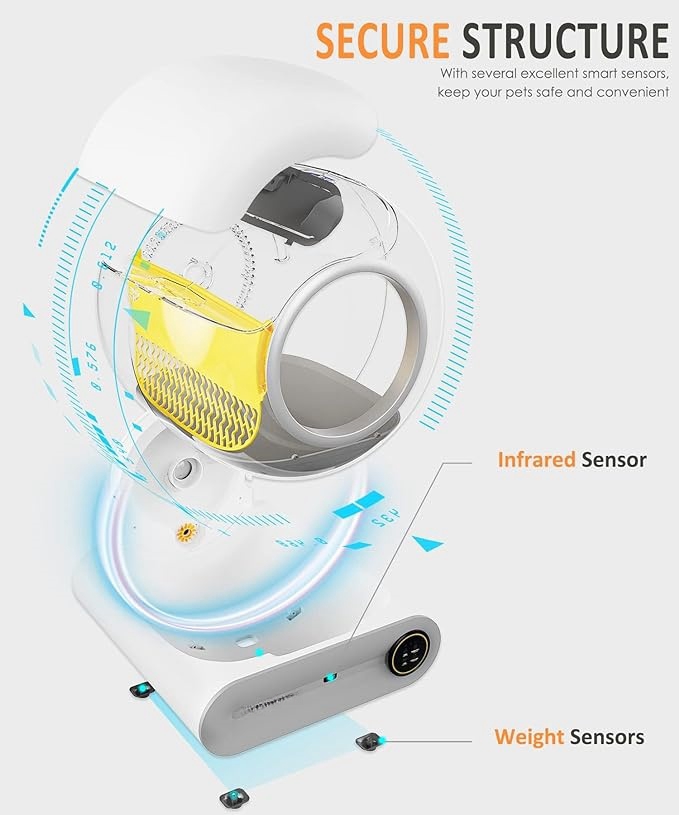 Large size of cute automatic cleaning Smart App Control Litter Box Automatic Cat Toilet Box With Wifi App